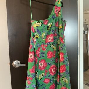 RSVP Talbots green and pink floral dress
